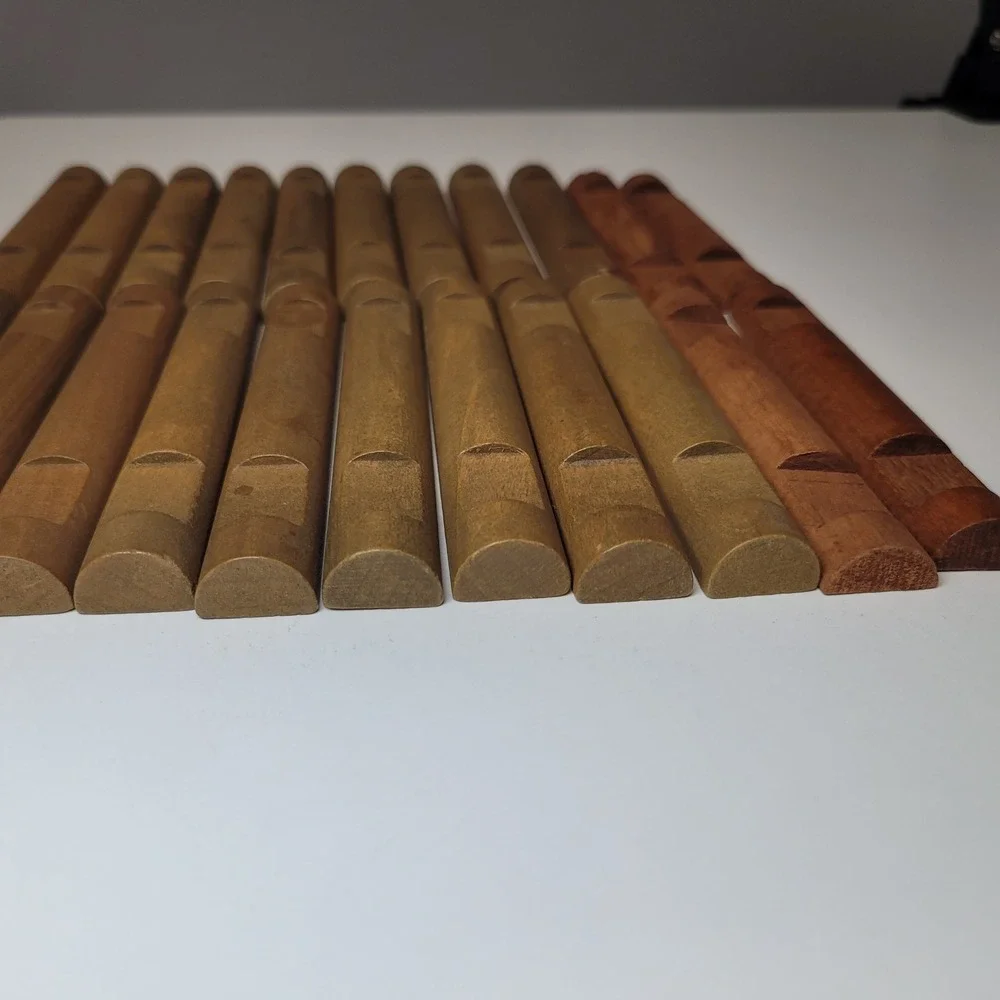 Lincoln Logs Flat Short Replacement Pcs 20 Count Brown Wood Building Toy Parts